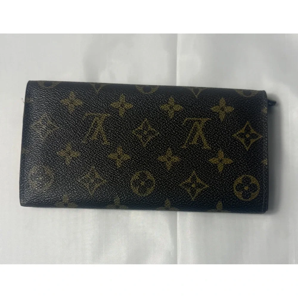 Louis Vuitton M61734 Monogram Canvas Long Wallet in‎ Brown